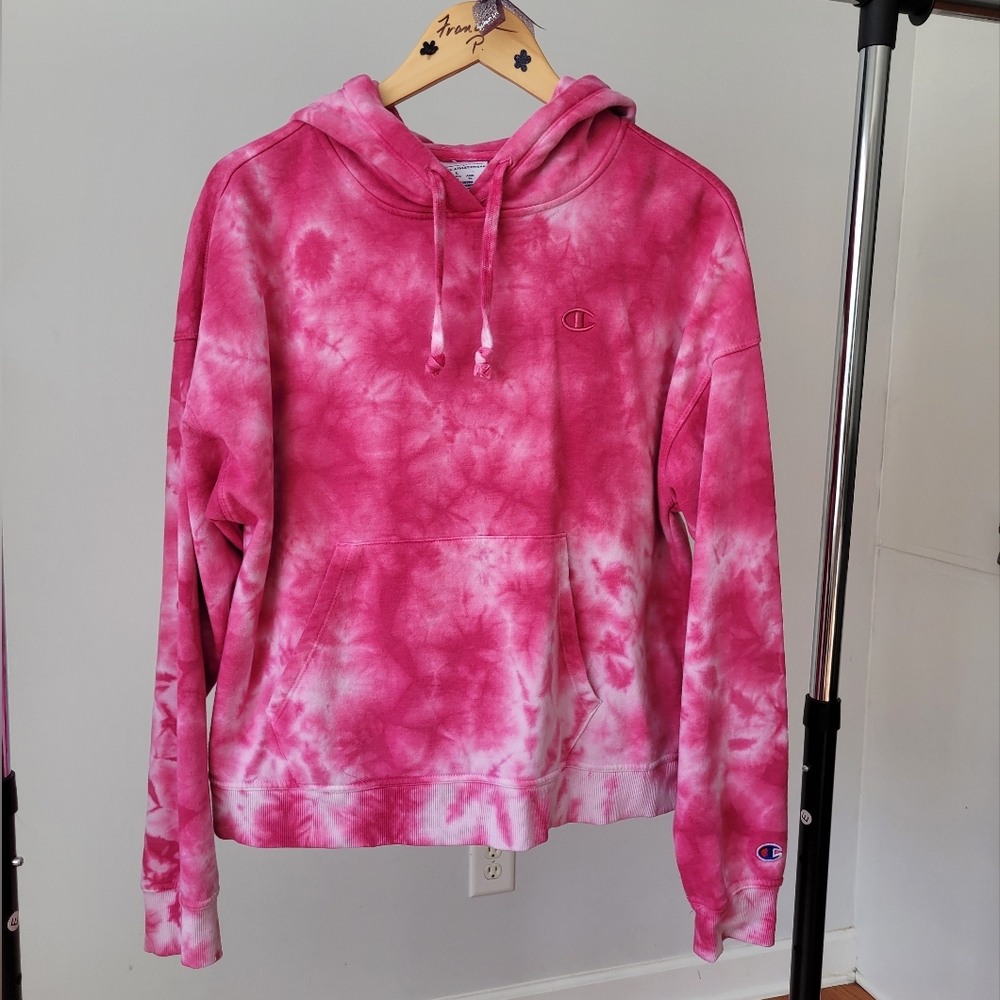 Champion Pink Tie-Dye Hoodie